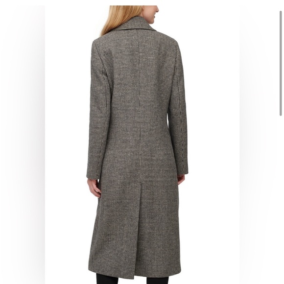 Calvin Klein
Faux-Leather-Pocket Houndstooth Maxi Coat - Picture 4 of 15